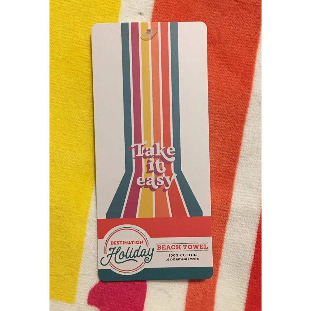 Beach Towel Destination Holiday 'Take It Easy' 32